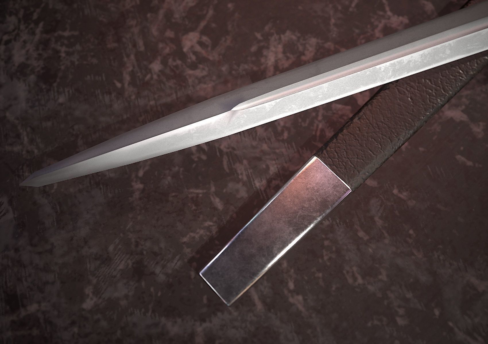 HIE Game Ready Sword D180226 Low-poly 3D model_9