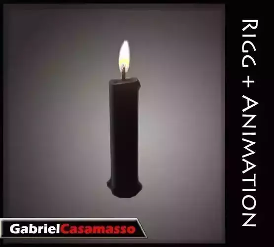 Candle Low-poly 3D model