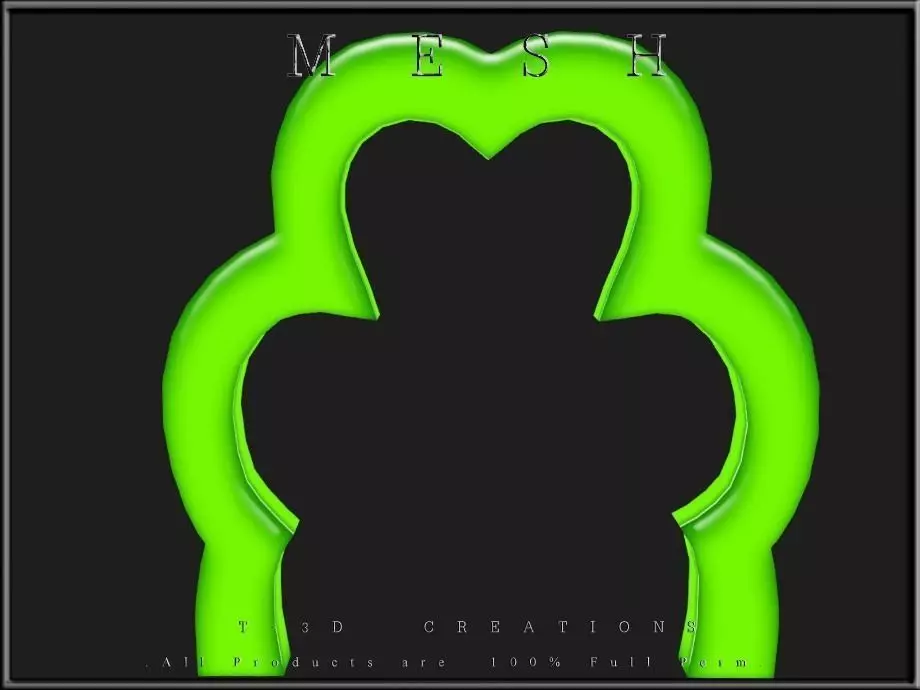 Shamrock Arch  Low-poly 3D model_0