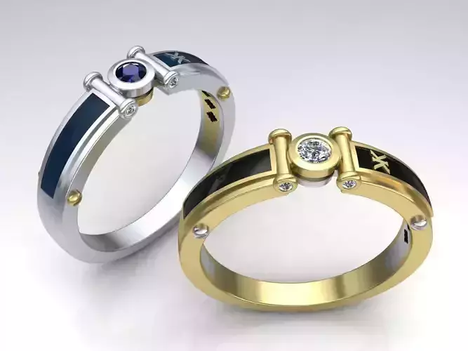 Man fashion signet ring