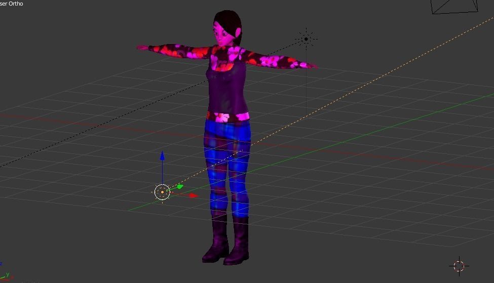 remo girl Free low-poly 3D model_3