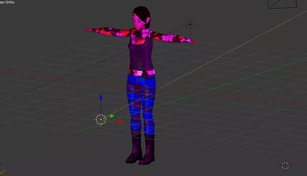 remo girl Free low-poly 3D model_0