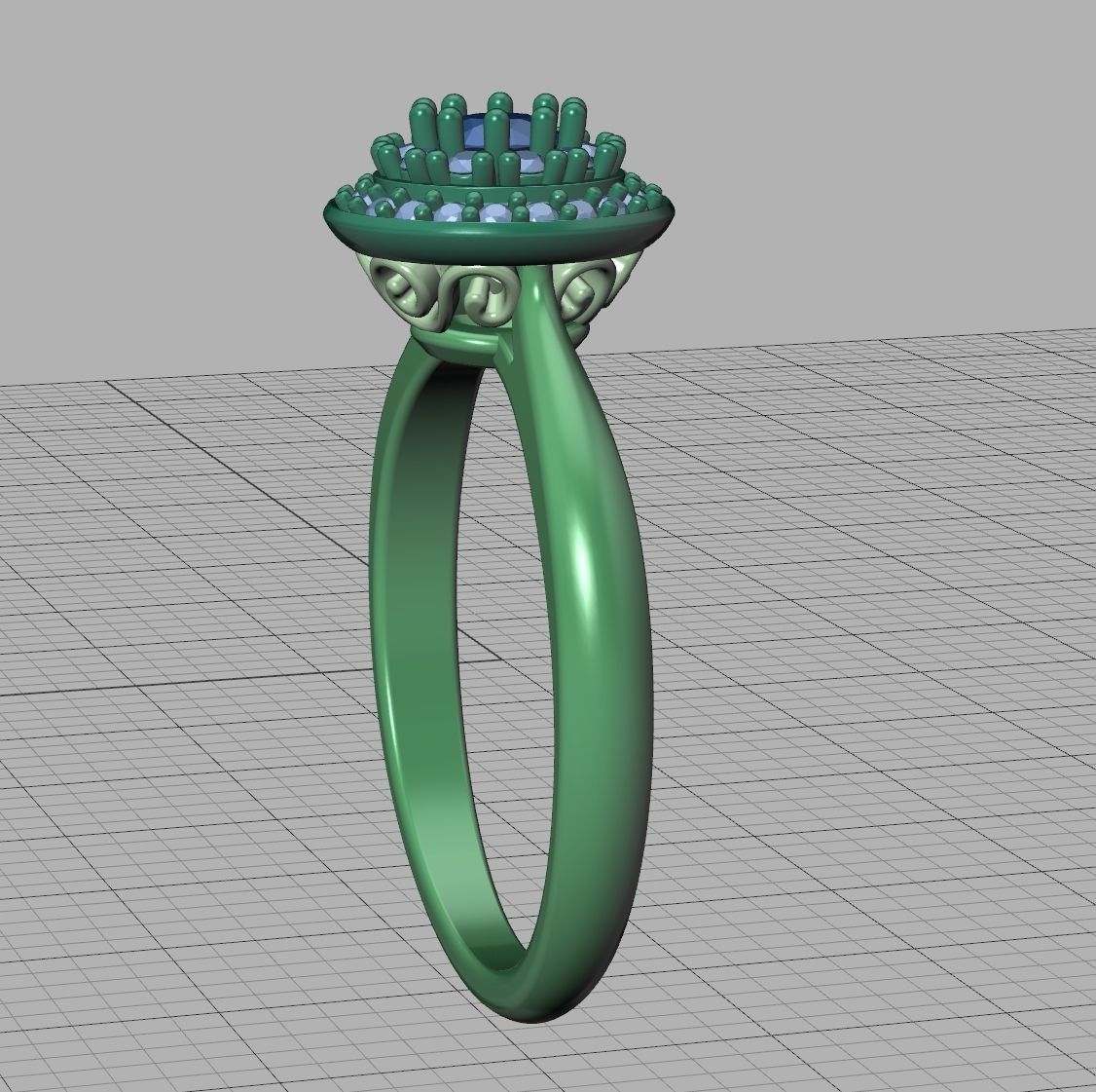 Paradise Own design Engagement ring printable 3dmodel 3D print model_5