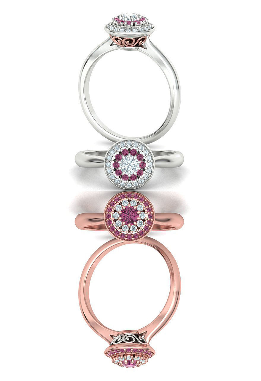 Paradise Own design Engagement ring printable 3dmodel 3D print model_20