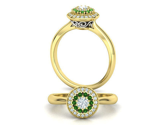 Paradise Own design Engagement ring printable 3dmodel 3D print model