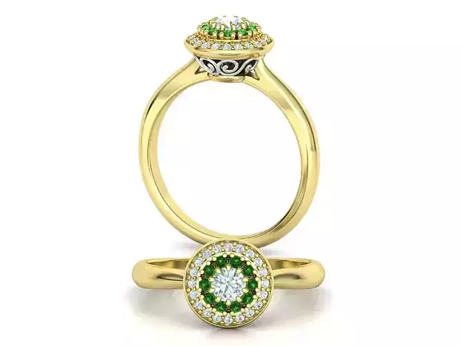 Paradise Own design Engagement ring printable 3dmodel