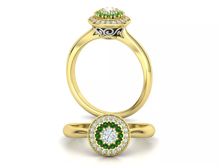 Paradise Own design Engagement ring printable 3dmodel 3D print model_0