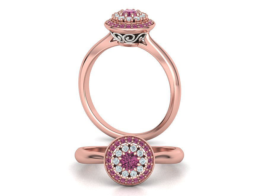 Paradise Own design Engagement ring printable 3dmodel 3D print model_1