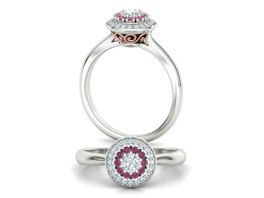 Paradise Own design Engagement ring printable 3dmodel 3D print model_2