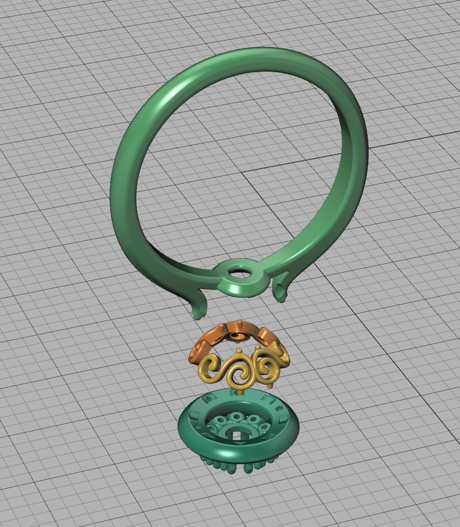 Paradise Own design Engagement ring printable 3dmodel 3D print model_8