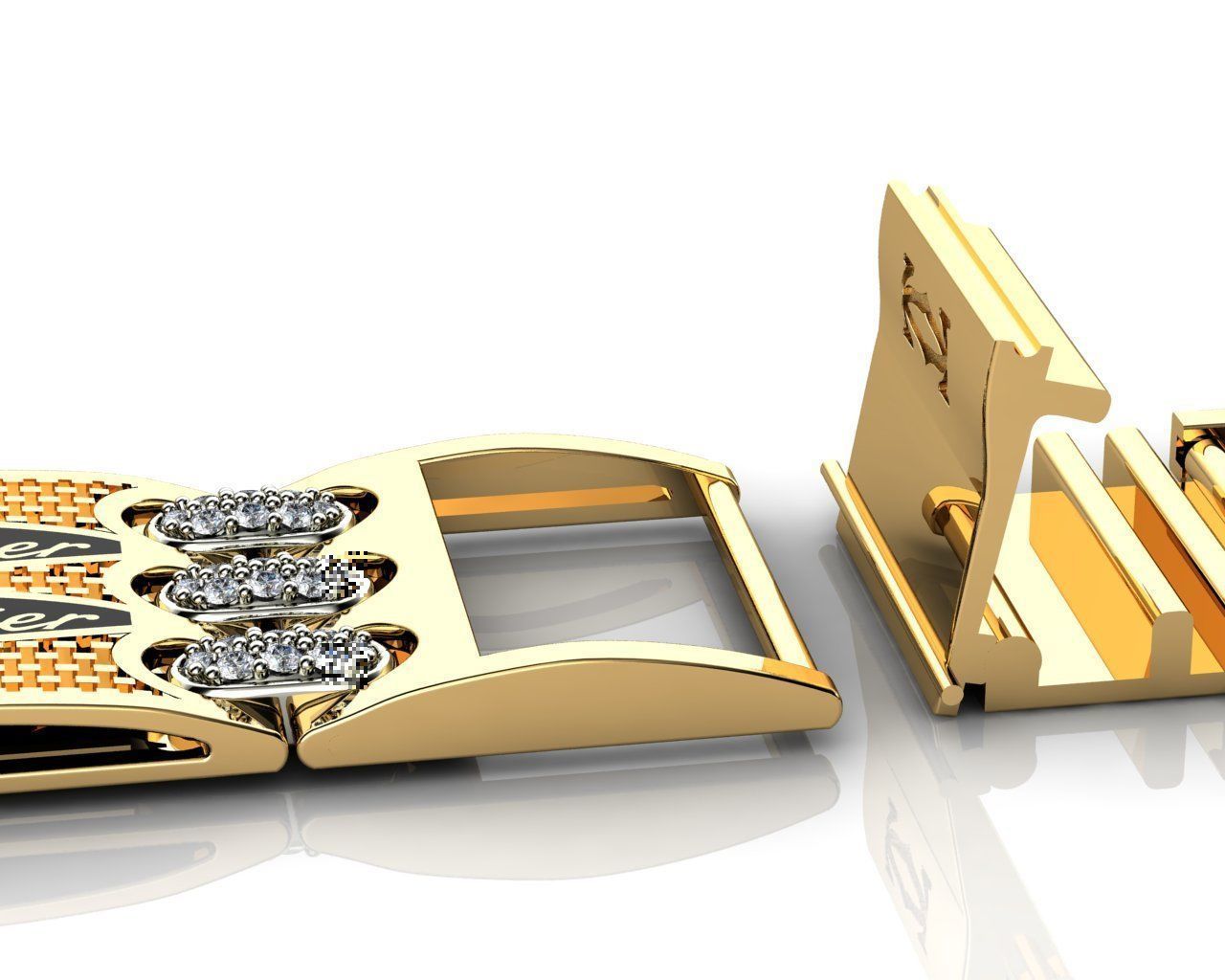 Gold Mens Bracelets C 3D print model_6