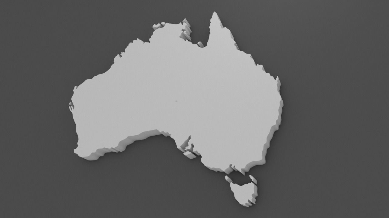 Australia Map 3D model_4