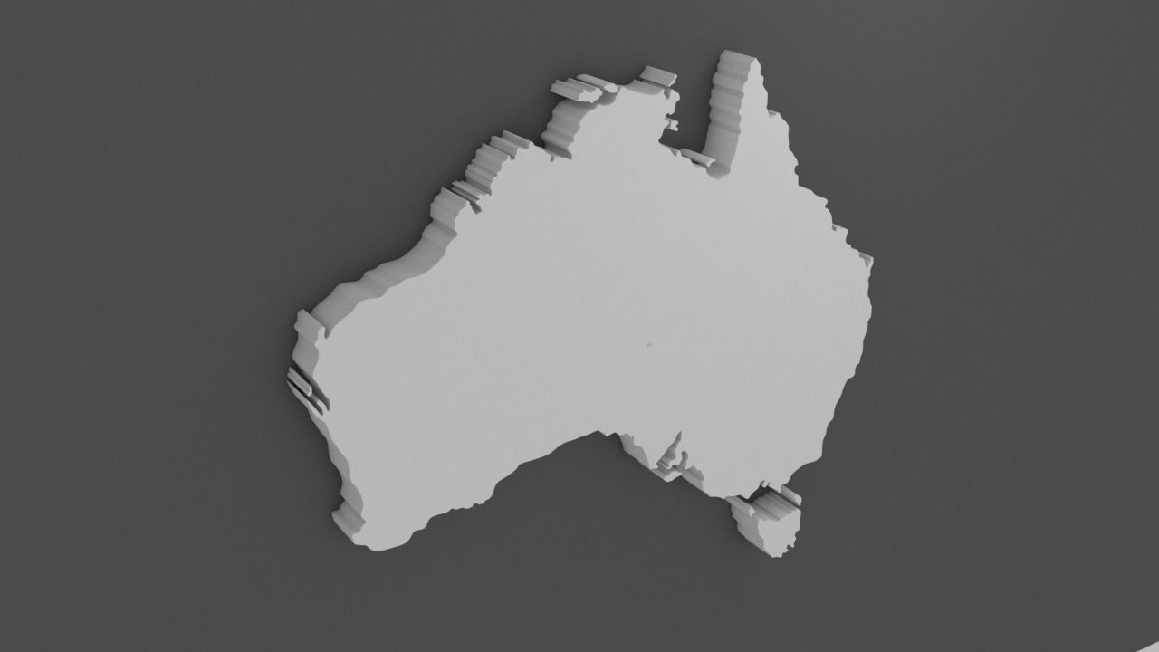 Australia Map 3D model_3
