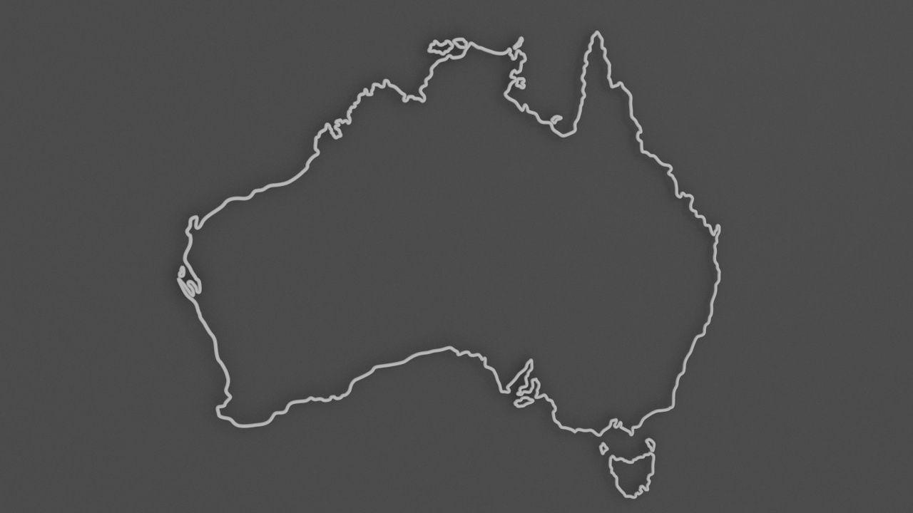 Australia Map 3D model_1