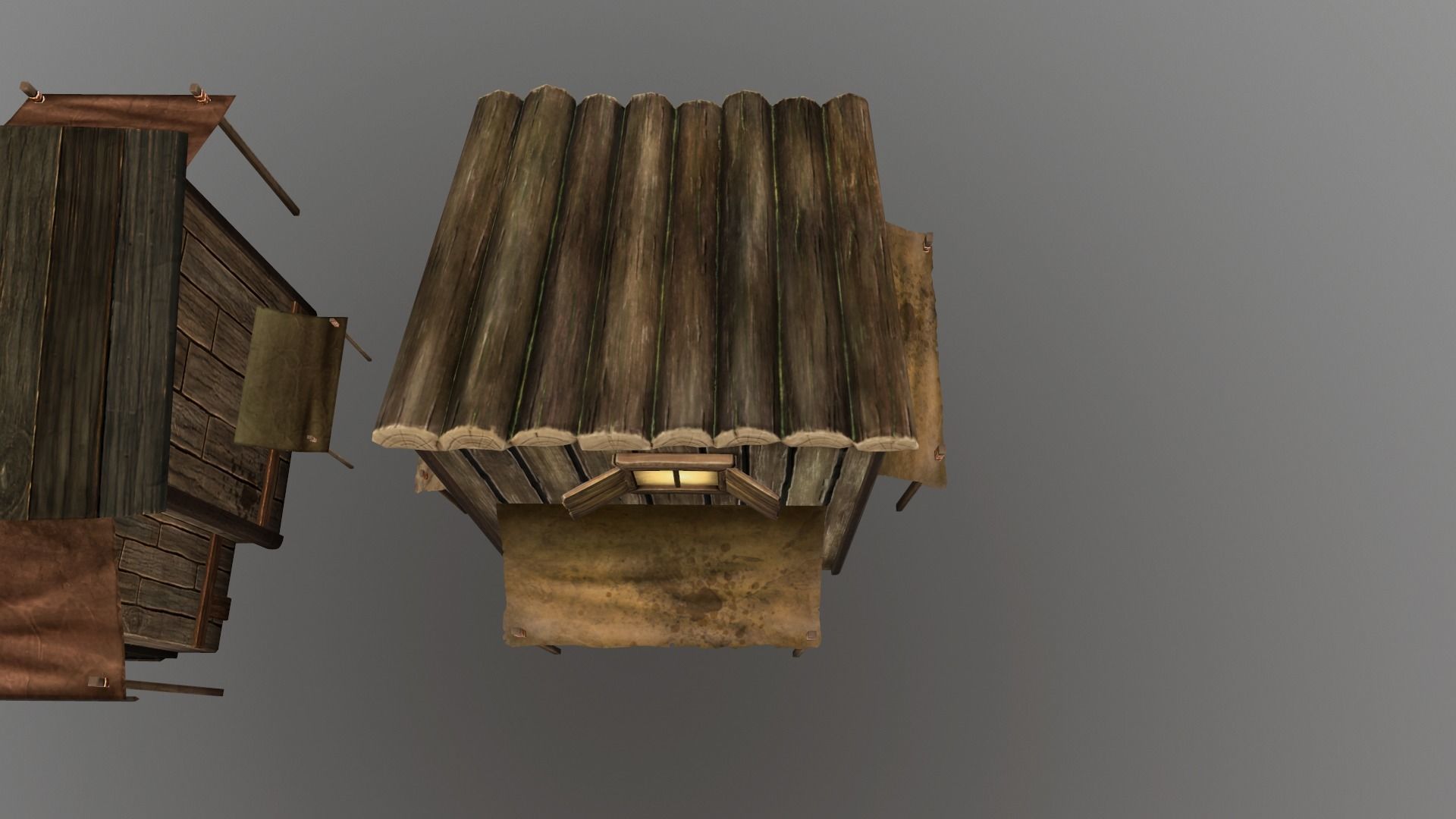 wood house Low-poly 3D model_10