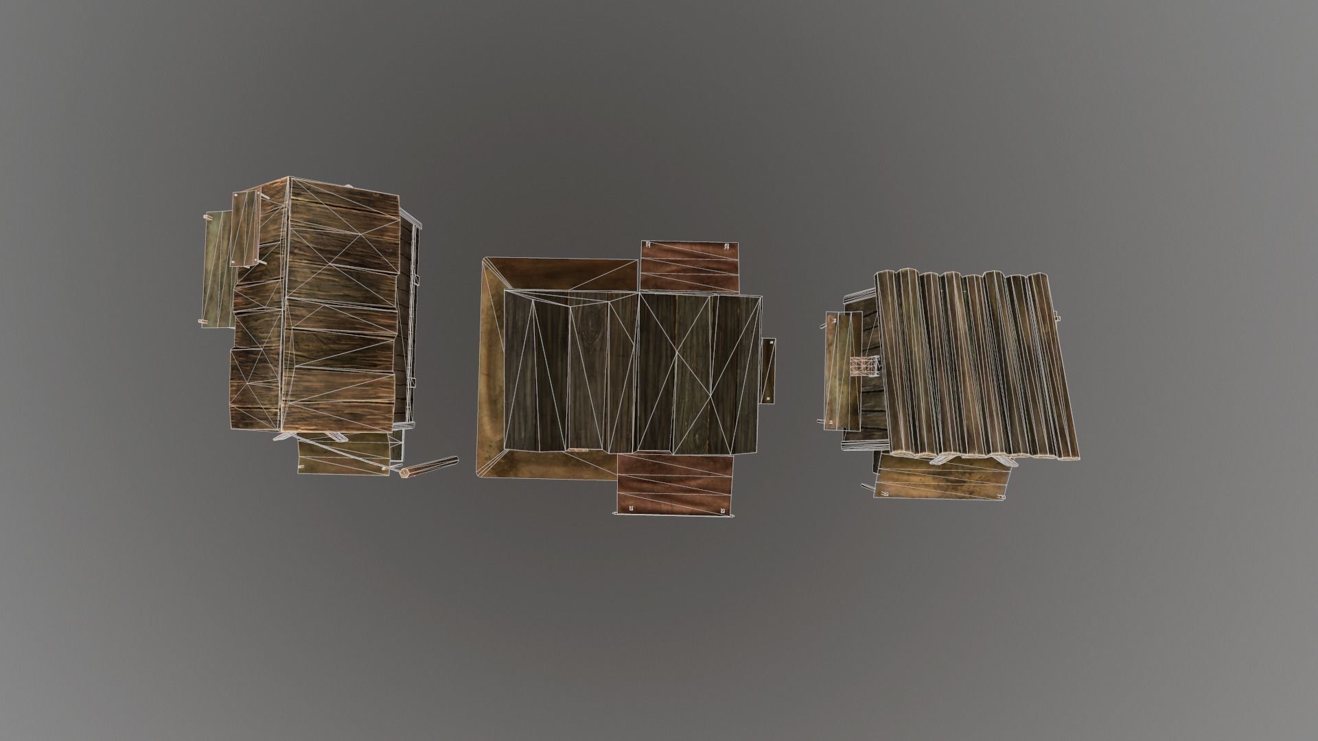 wood house Low-poly 3D model_5