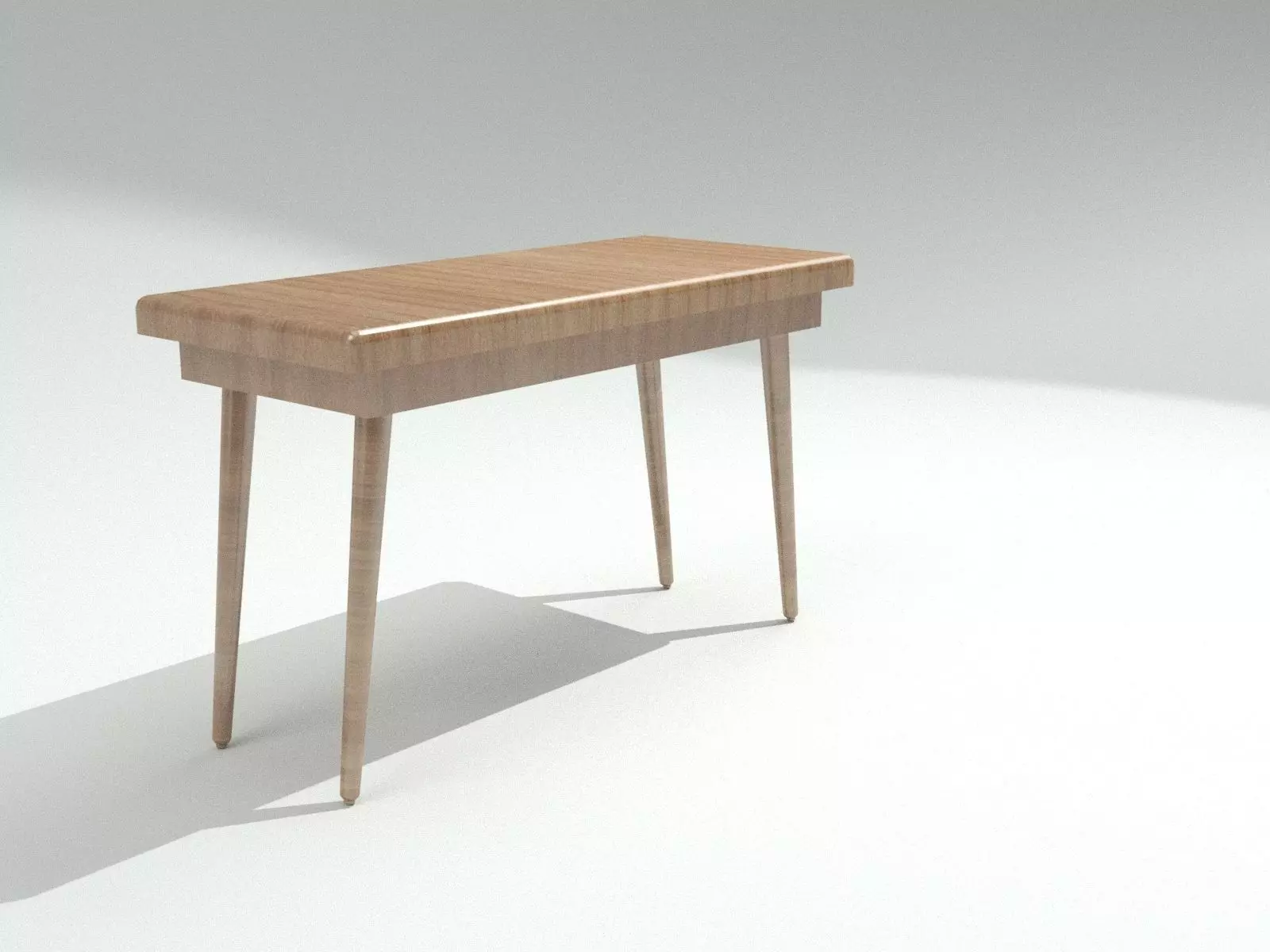 TABLE wooden console with legs Free 3D model