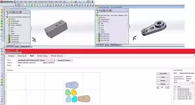 Servo parts for Basilisk RC crawler