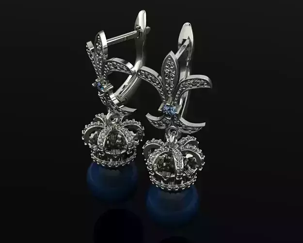 Earrings Prince Persy 3D print model