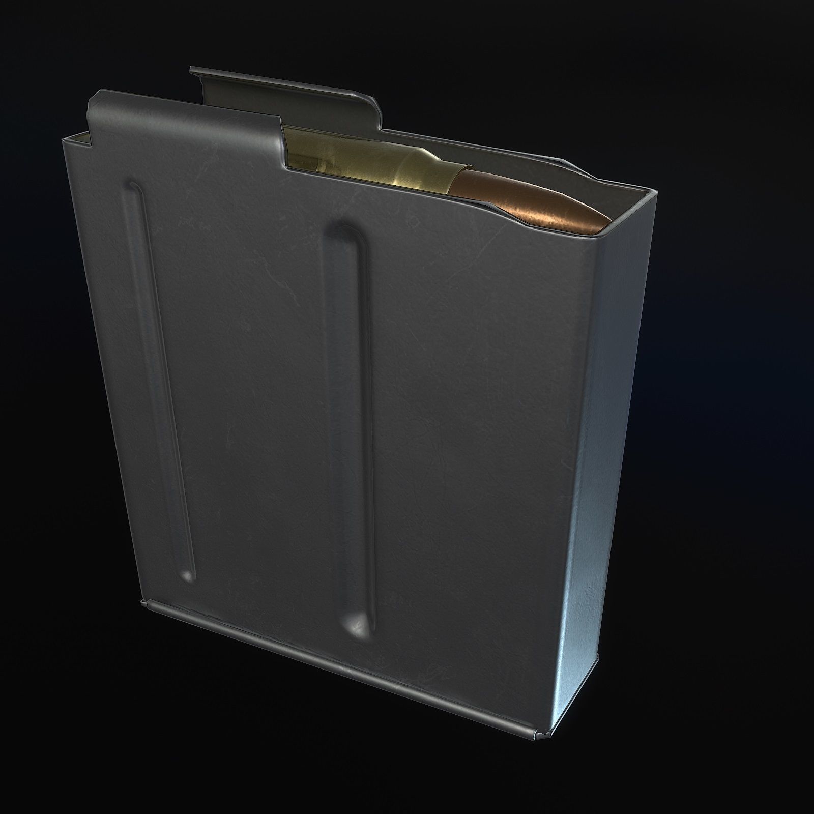 AWM Sniper Rifle Low-poly 3D model_8