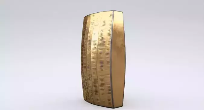 Carver Brass Narrow Vase Low-poly 3D model