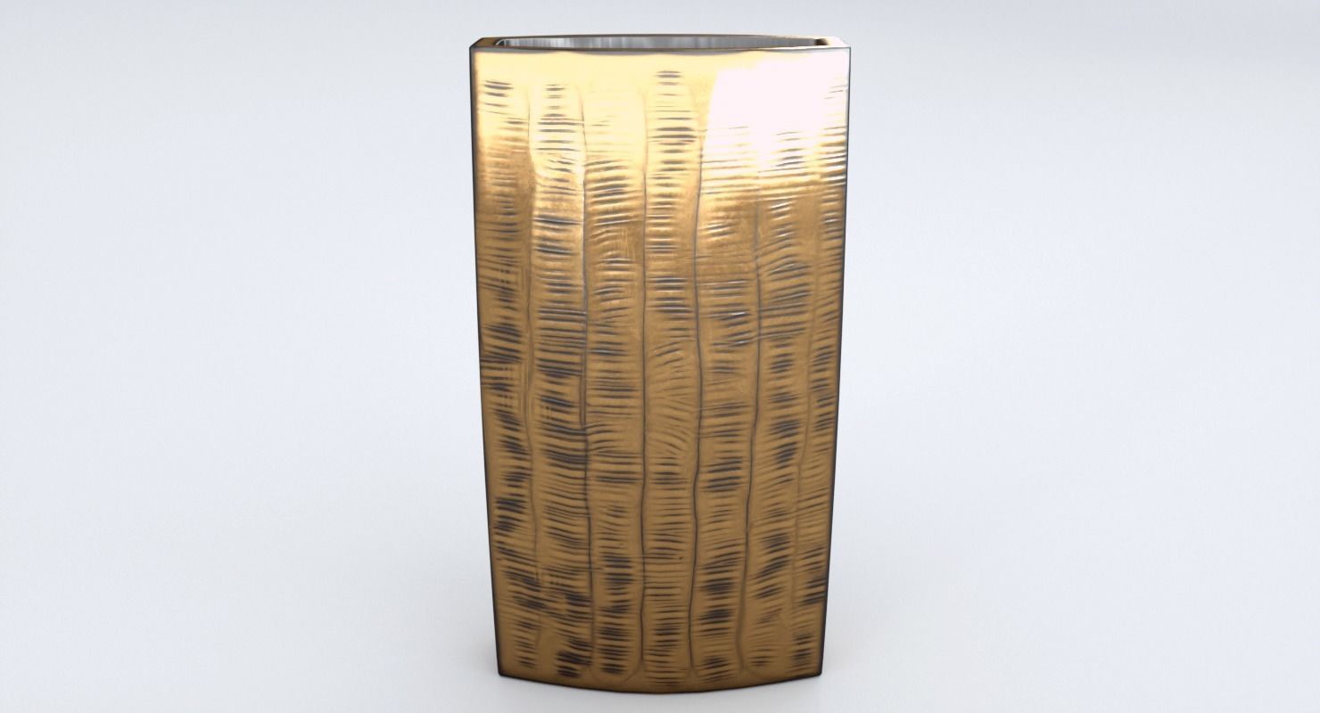 3D model Carver Brass Narrow Vase VR / AR / lowpoly CGTrader