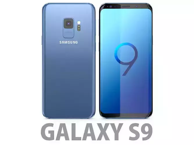 Samsung Galaxy S9 Coral Blue 3D model