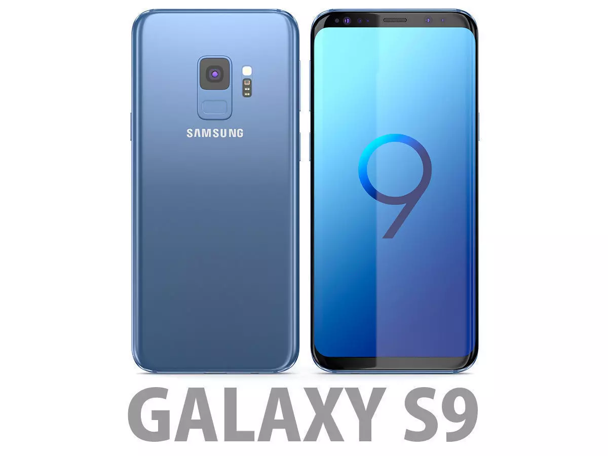 Samsung Galaxy S9 Coral Blue 3D model
