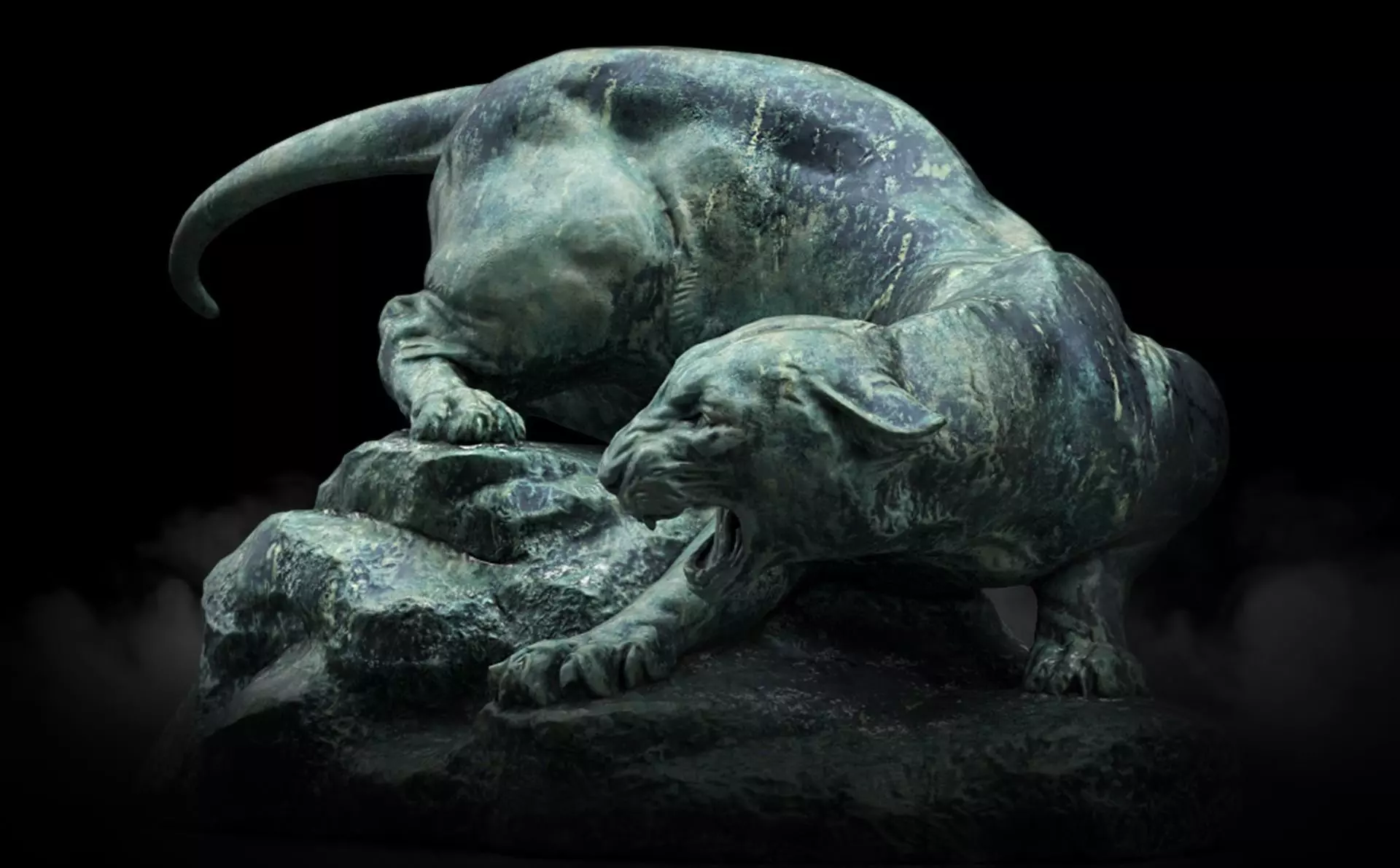 Wild Cat Statue 3D Model PBR Low-poly 3D model_0