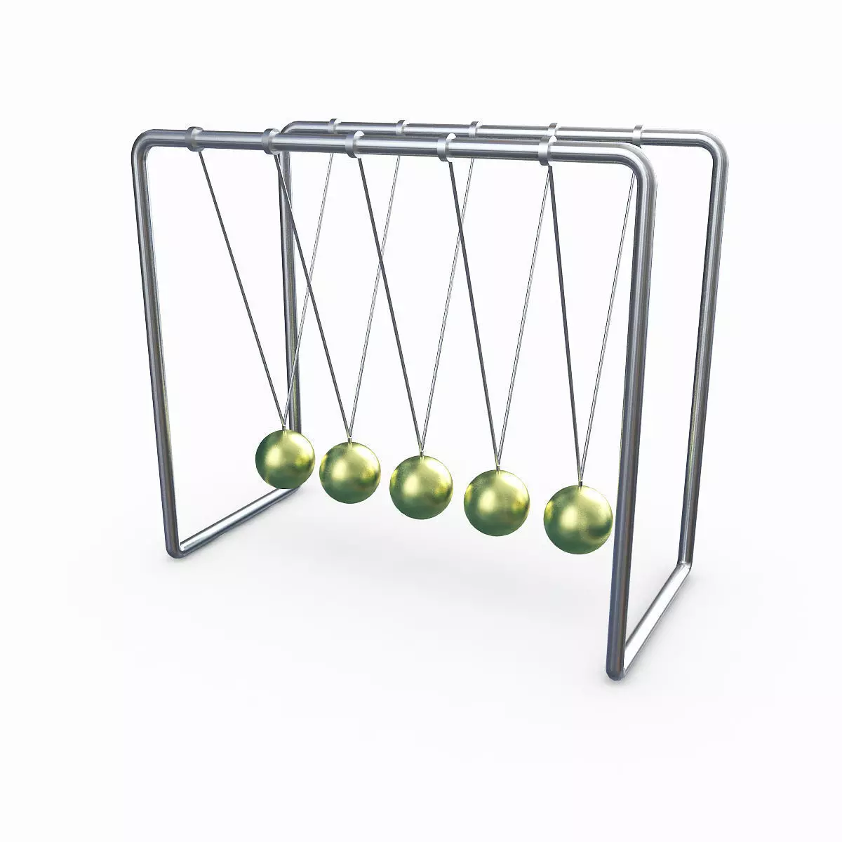 Newtons Cradle 3D model_0