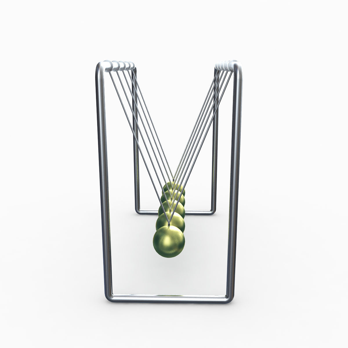 Newtons Cradle 3D model_2