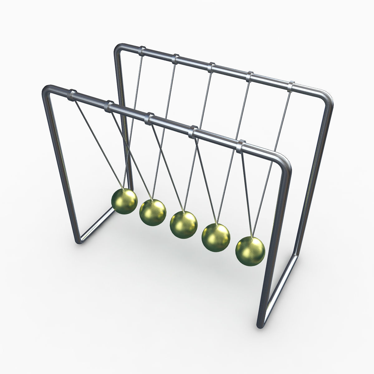 Newtons Cradle 3D model_3