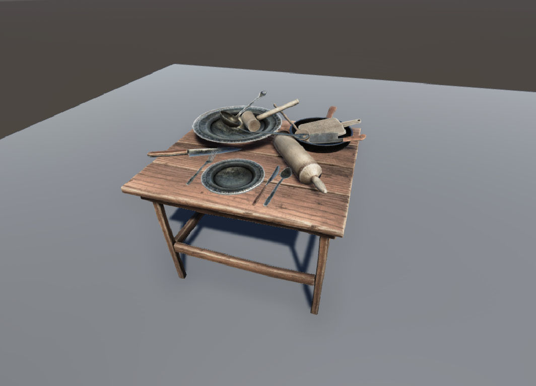 Kitchen Props Low-poly 3D model_5