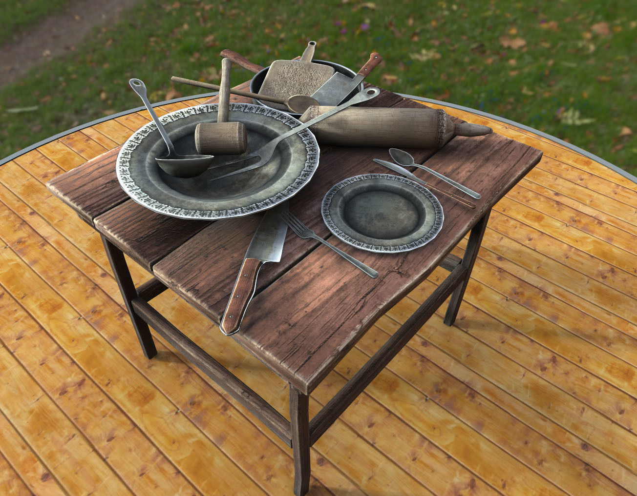 Kitchen Props Low-poly 3D model_8