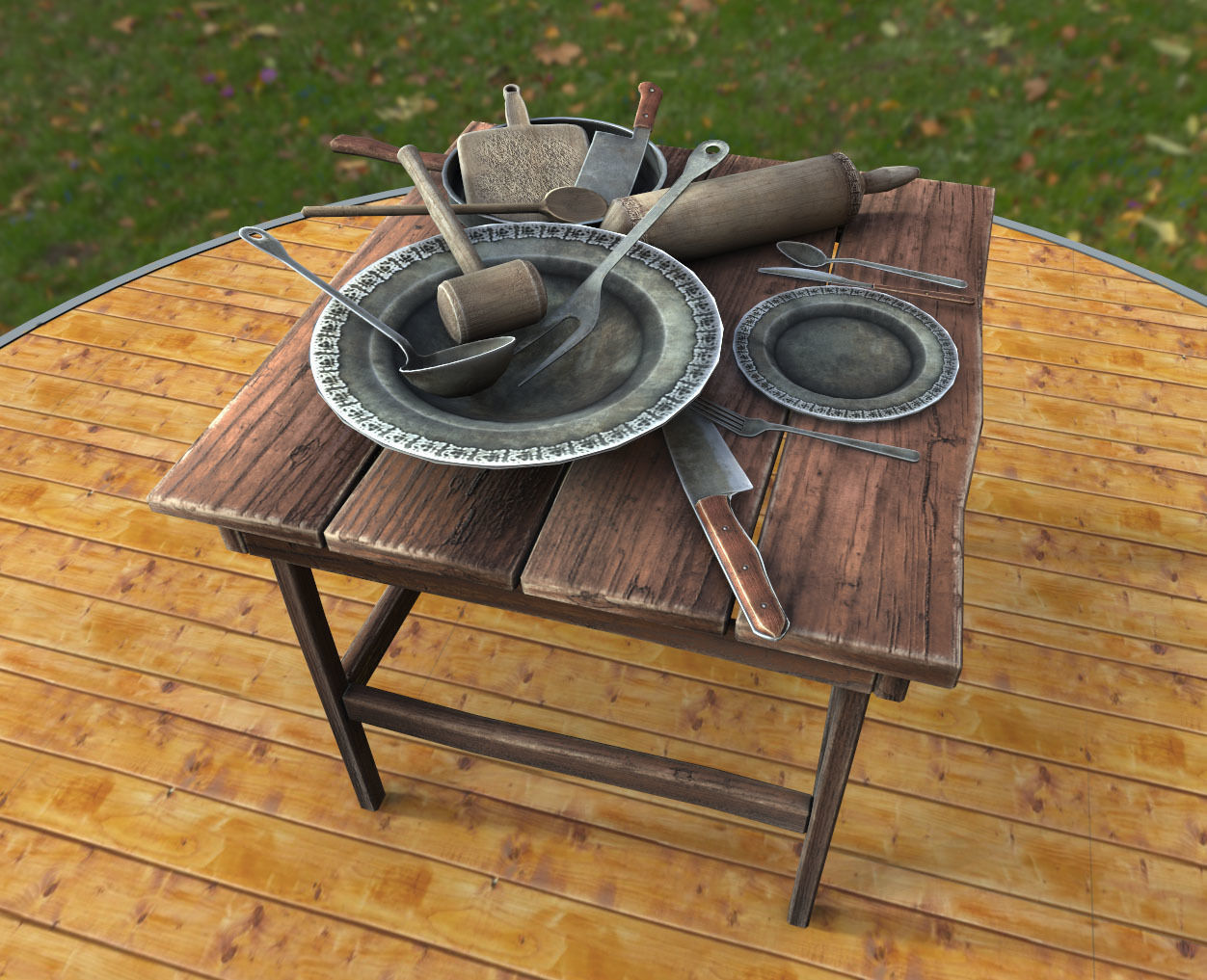 Kitchen Props Low-poly 3D model_15