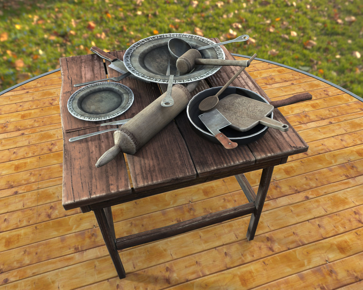 Kitchen Props Low-poly 3D model_12