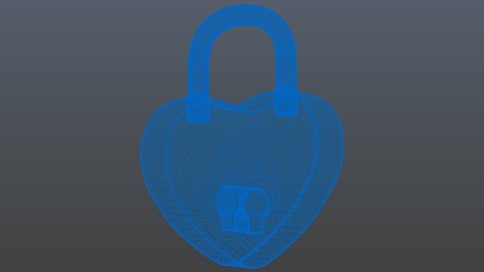 Lock heart 3D model_9