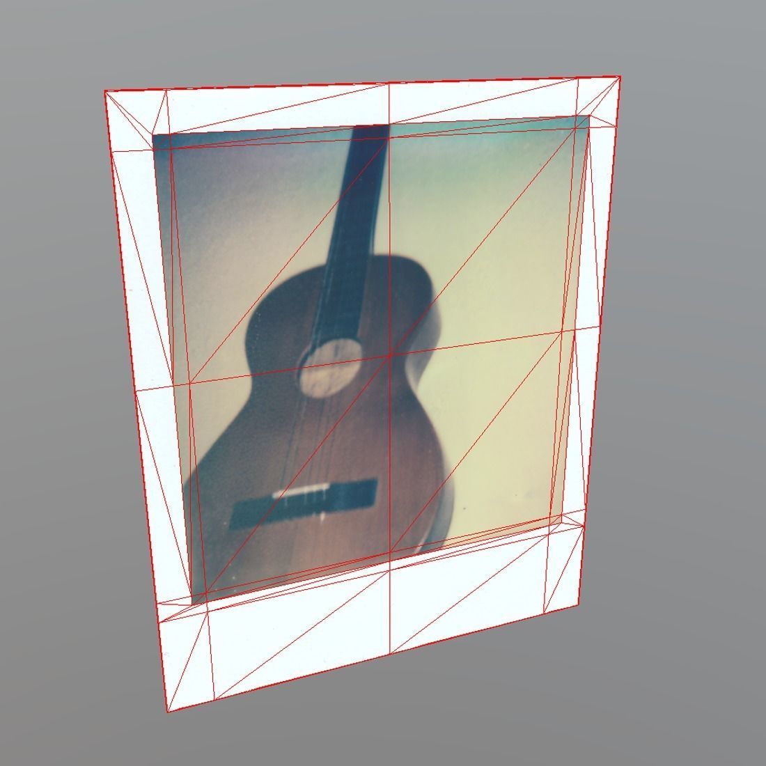Polaroid Guitar Low-poly 3D model_4