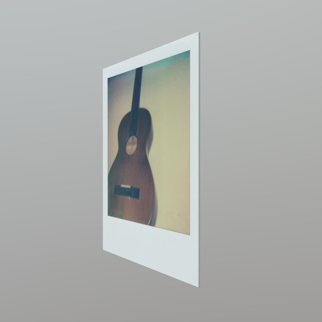 Polaroid Guitar Low-poly 3D model_1