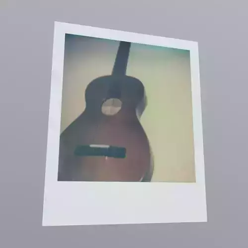 Polaroid Guitar Low-poly 3D model