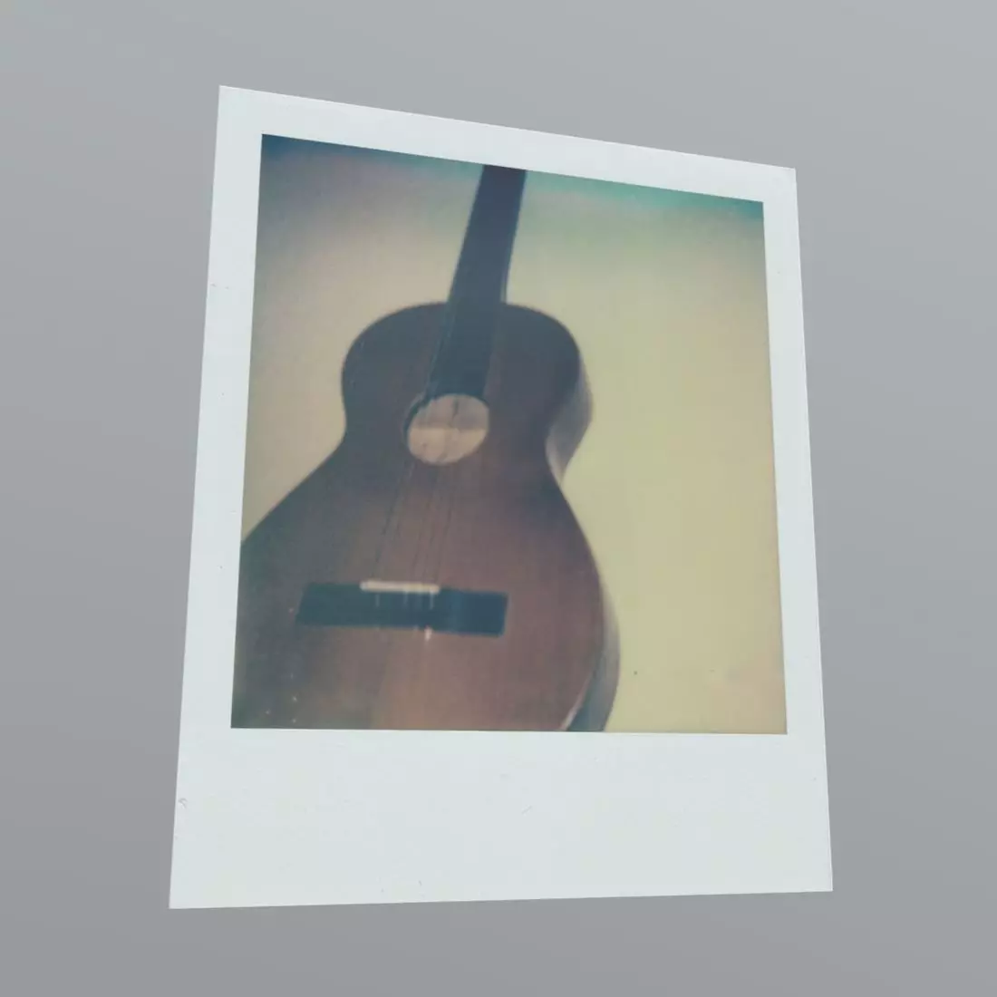 Polaroid Guitar Low-poly 3D model_0