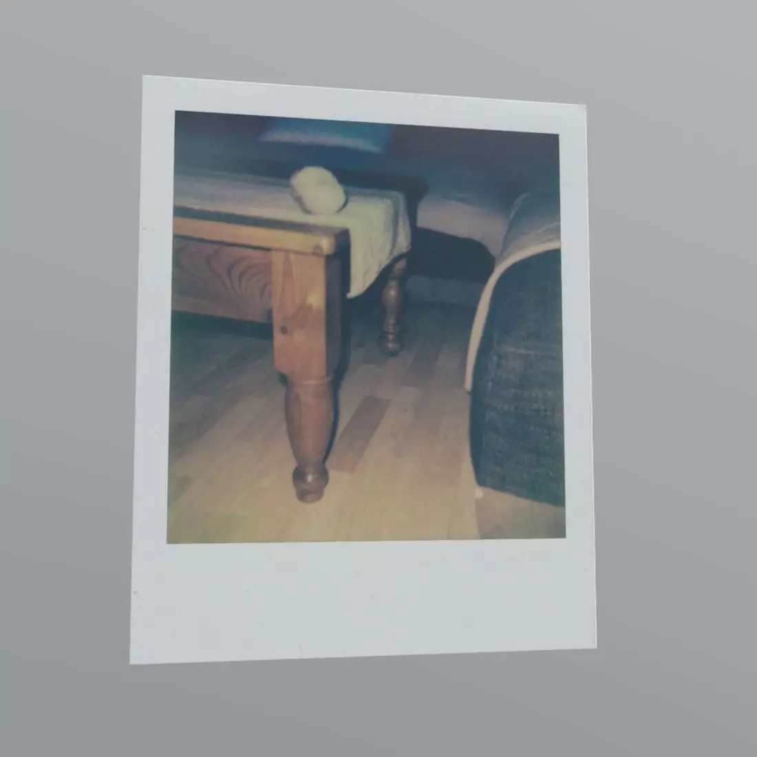 Polaroid Table Low-poly 3D model_0
