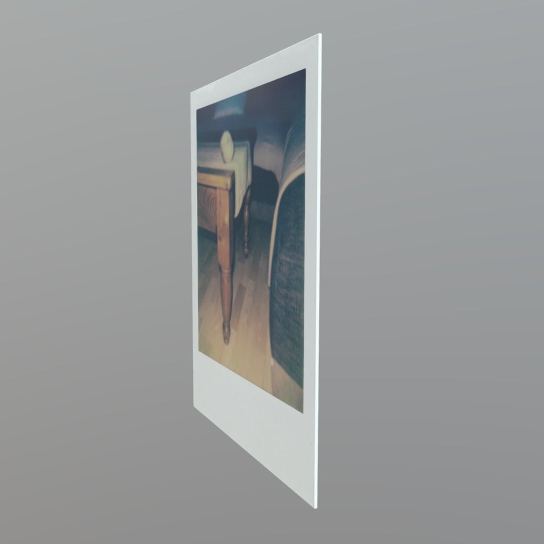 Polaroid Table Low-poly 3D model_1