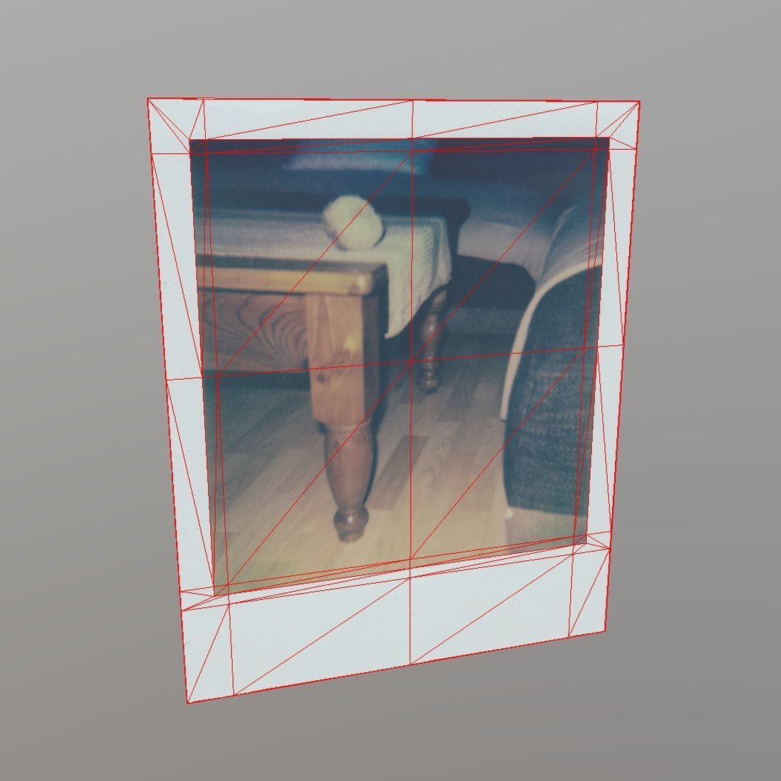 Polaroid Table Low-poly 3D model_4