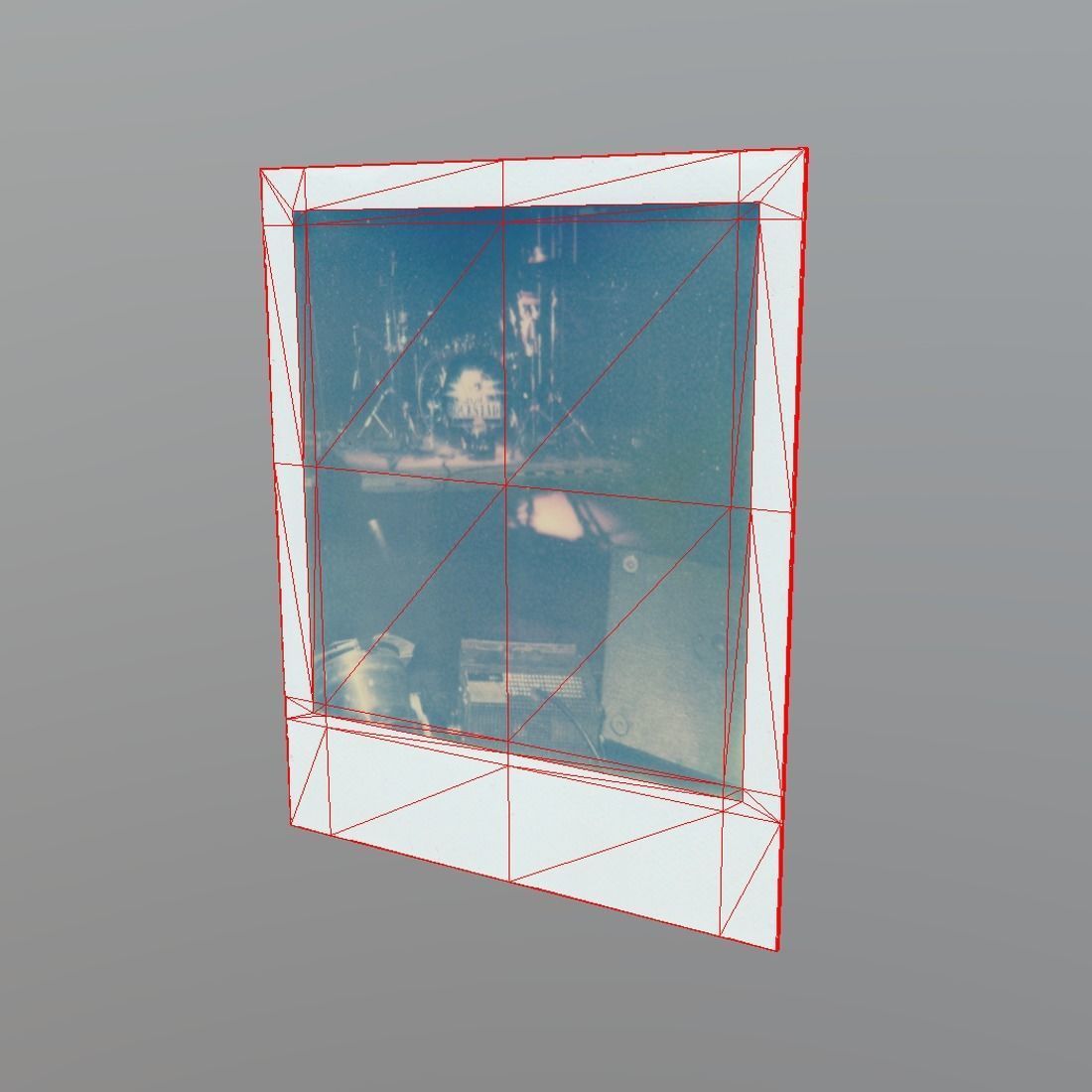 Polaroid Drum Kit Low-poly 3D model_4