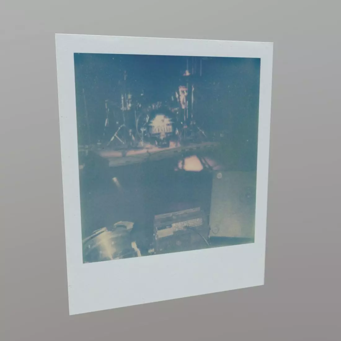 Polaroid Drum Kit Low-poly 3D model_0