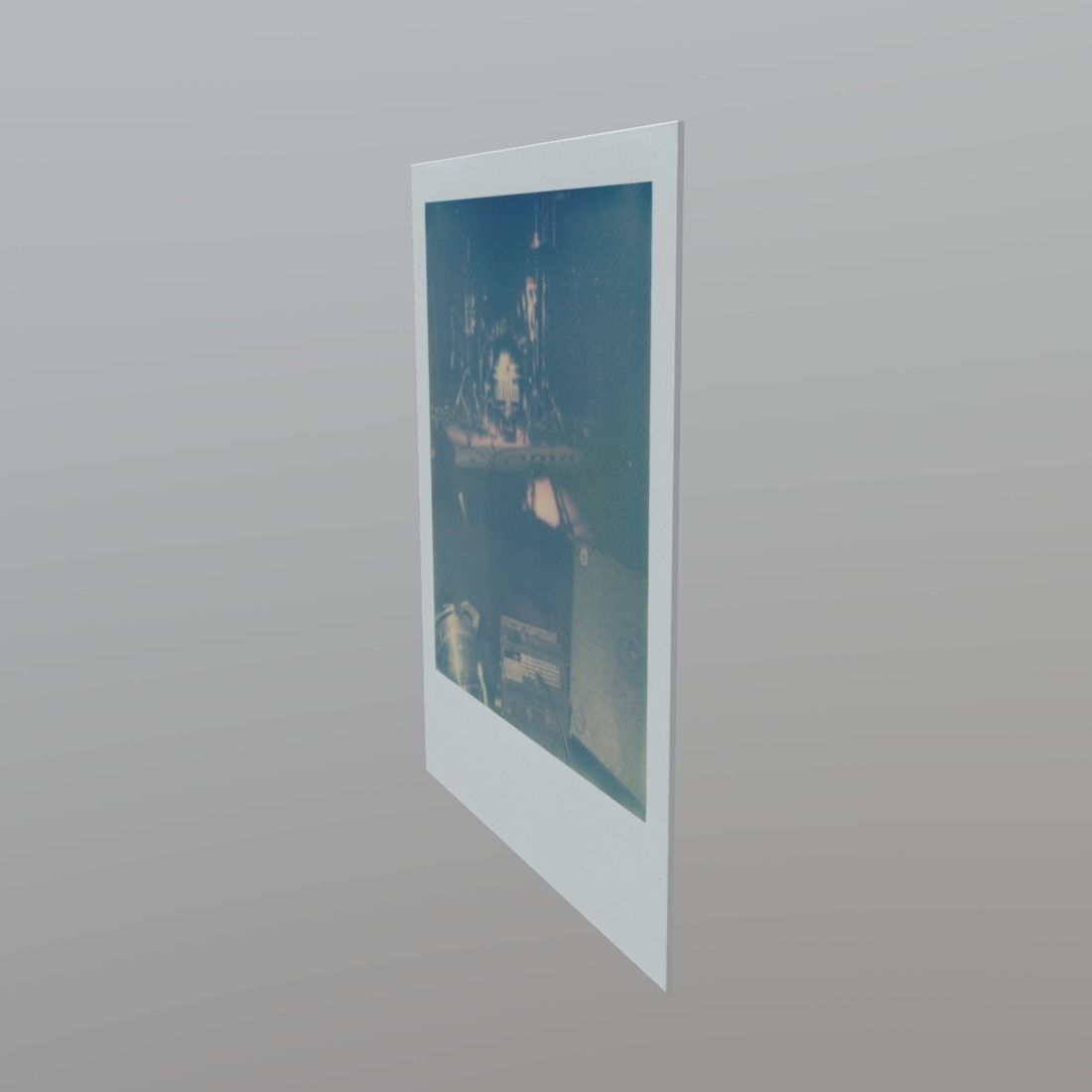 Polaroid Drum Kit Low-poly 3D model_1