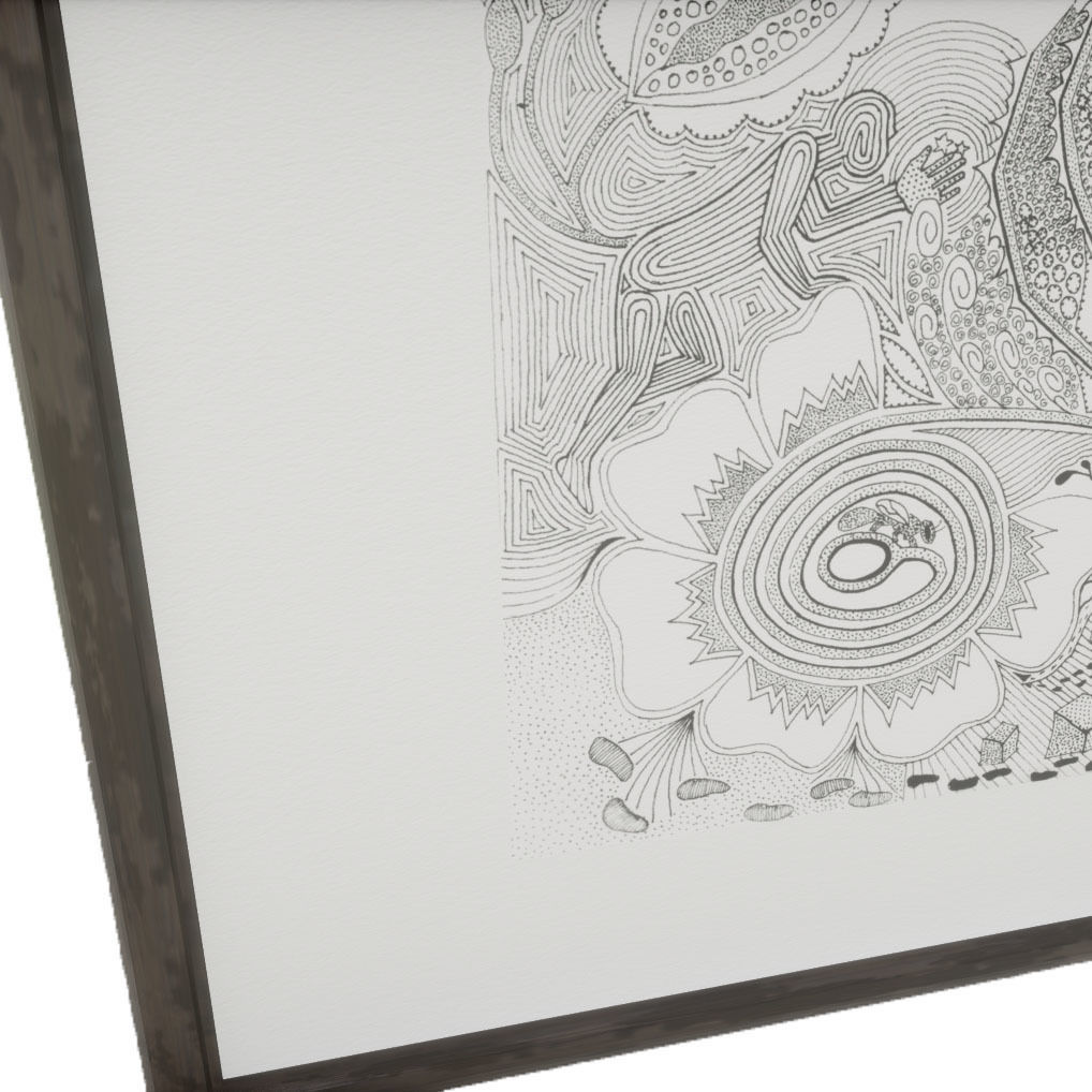 Picture Frame - World Low-poly 3D model_3