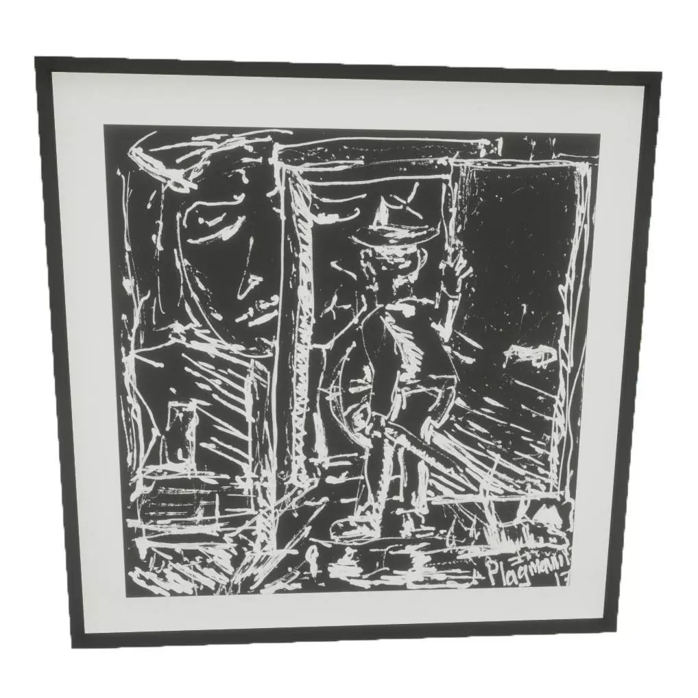 Picture Frame - Grandpa Low-poly 3D model_0