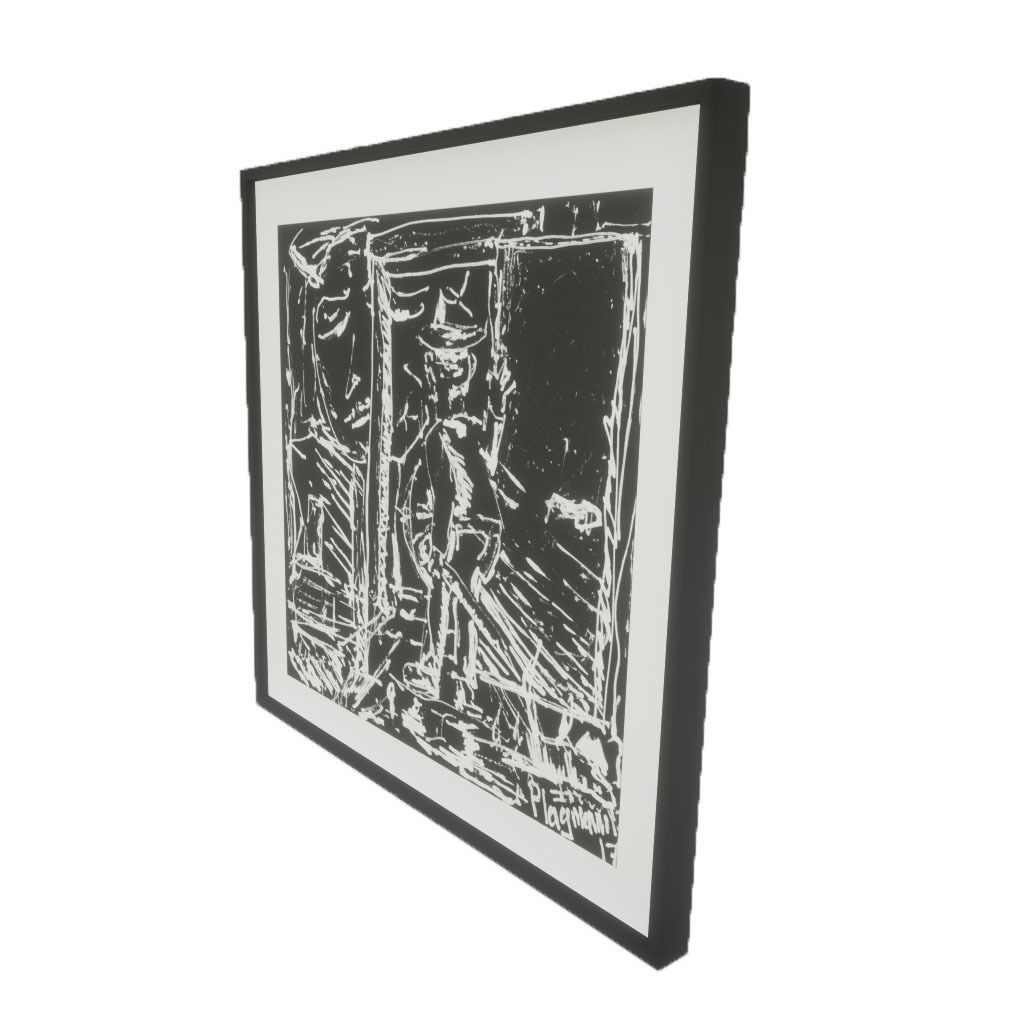 Picture Frame - Grandpa Low-poly 3D model_1